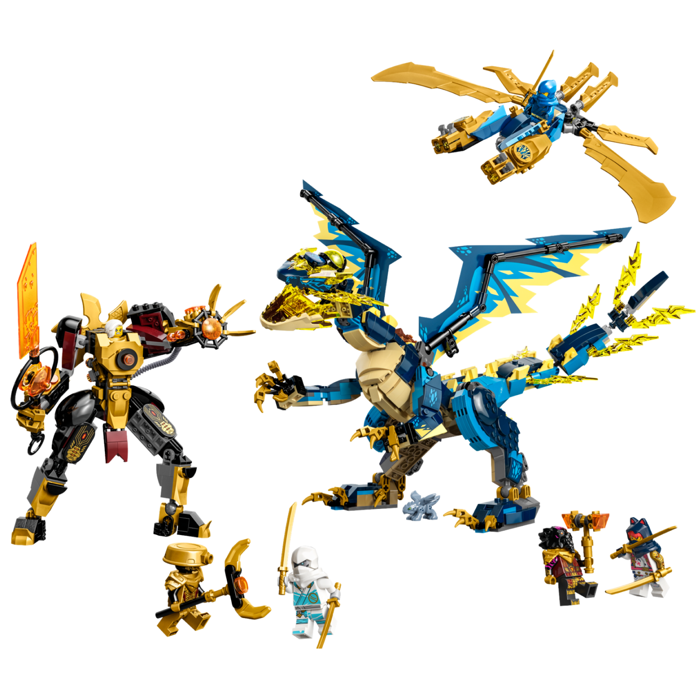LEGO NINJAGO 71796 - Le dragon &eacute;l&eacute;mentaire contre le robot de l&rsquo;imp&eacute;ratrice
