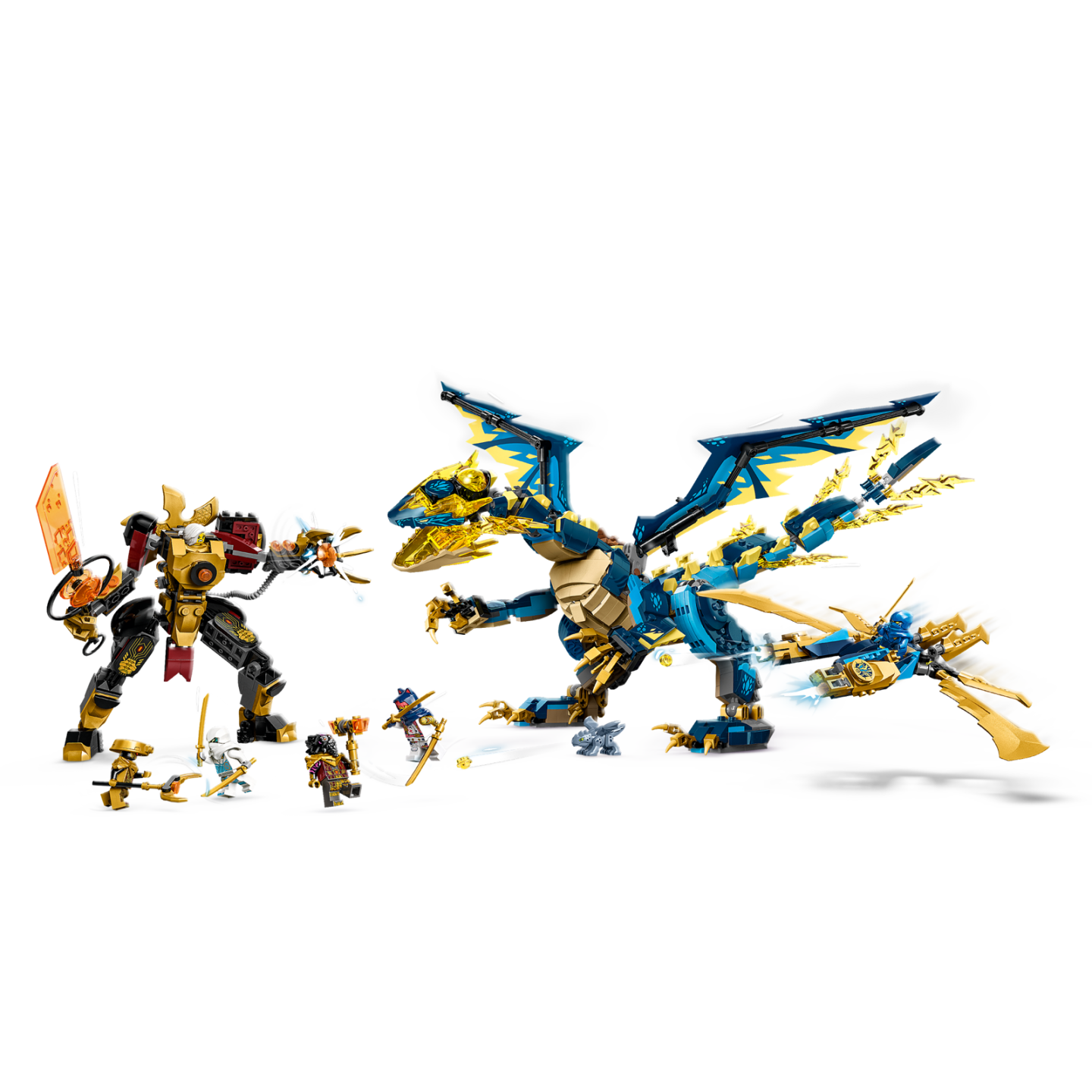 LEGO NINJAGO 71796 - Le dragon &eacute;l&eacute;mentaire contre le robot de l&rsquo;imp&eacute;ratrice