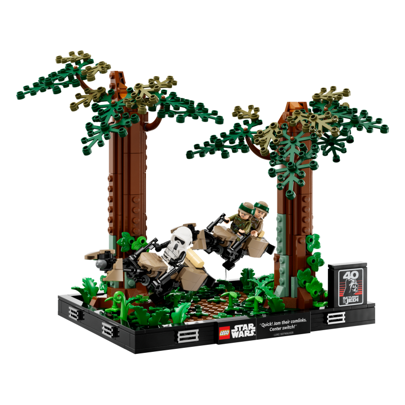 LEGO Star Wars 75353 - Diorama de la course-poursuite en speeder sur Endor