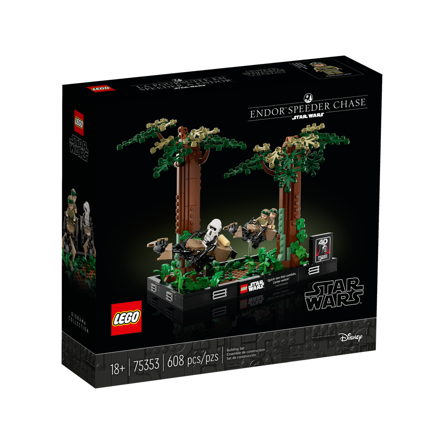 LEGO Star&nbsp;Wars 75353 - Diorama de la course-poursuite en speeder sur Endor