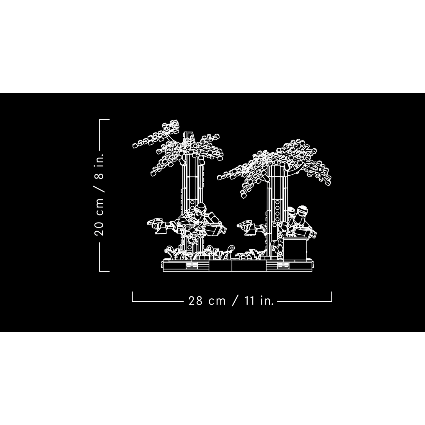 LEGO Star&nbsp;Wars 75353 - Diorama de la course-poursuite en speeder sur Endor