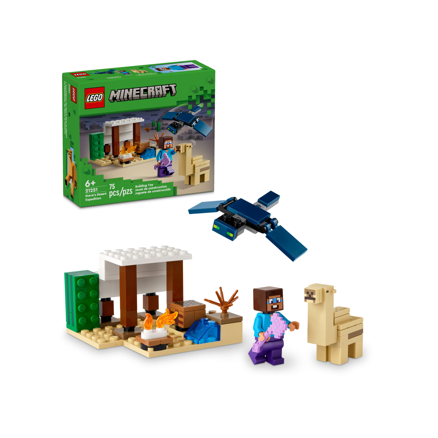 LEGO Minecraft 21251 - L&rsquo;exp&eacute;dition de Steve dans le d&eacute;sert