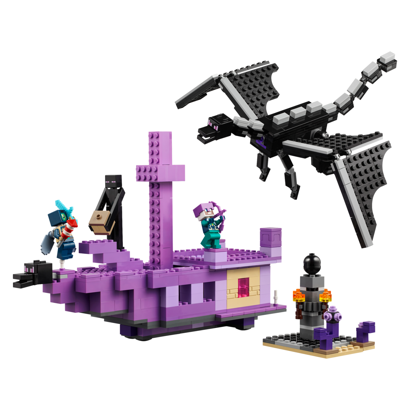 LEGO Minecraft 21264 - Le dragon et le navire de l&rsquo;Ender