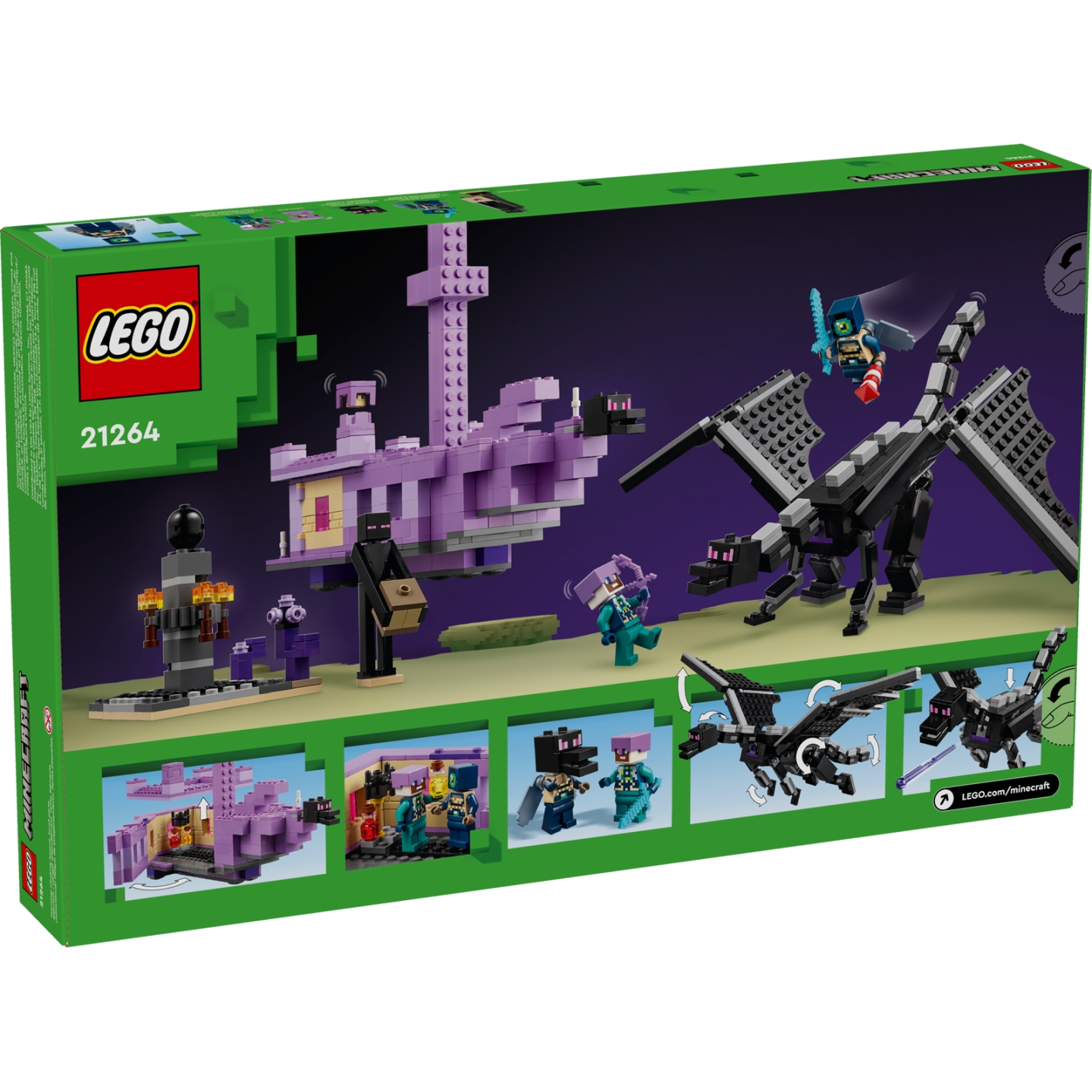 LEGO Minecraft 21264 - Le dragon et le navire de l&rsquo;Ender