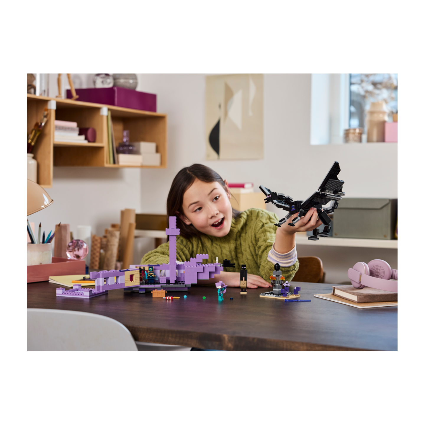 LEGO Minecraft 21264 - Le dragon et le navire de l&rsquo;Ender