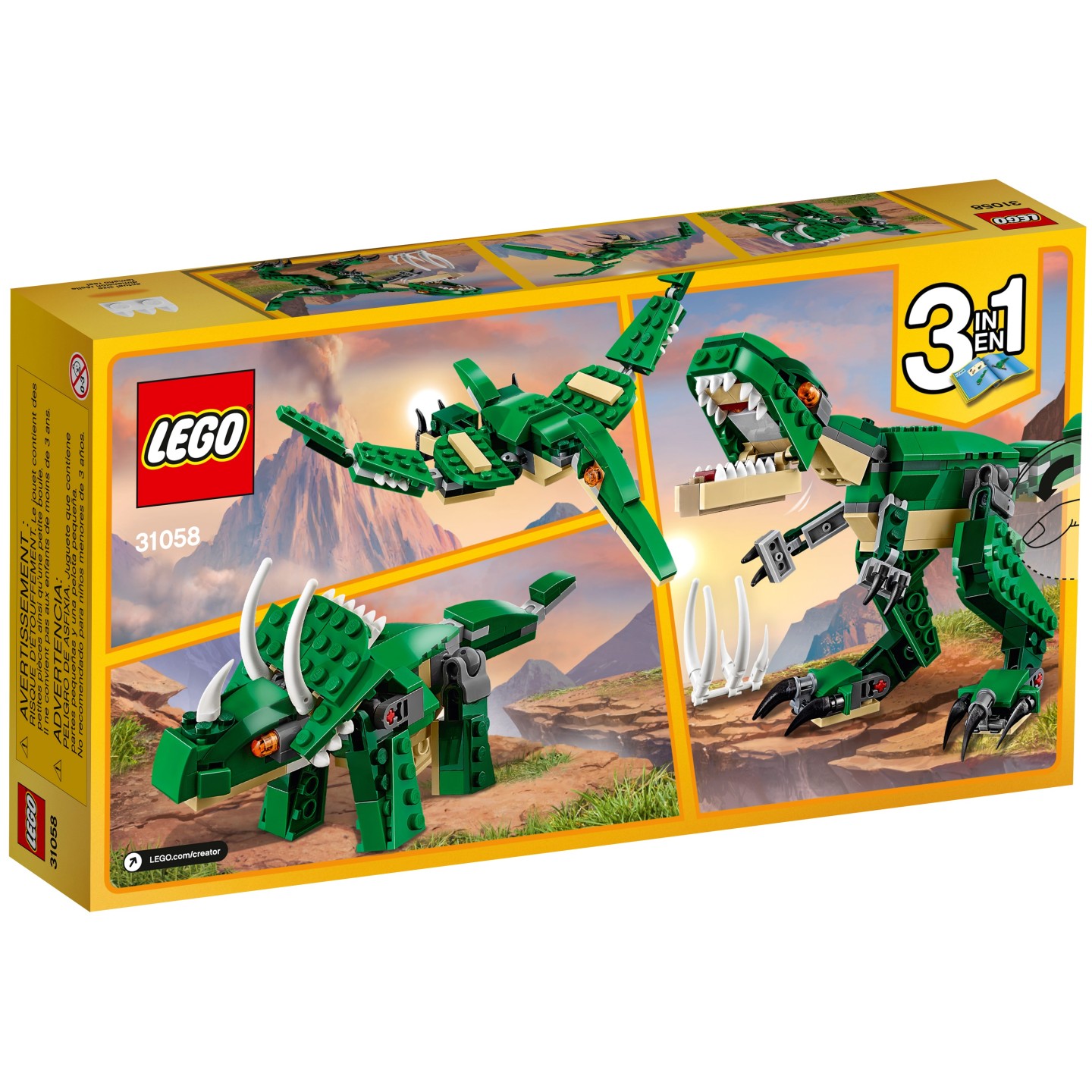 LEGO Creator 3-en-1 31058 - Le dinosaure f&eacute;roce