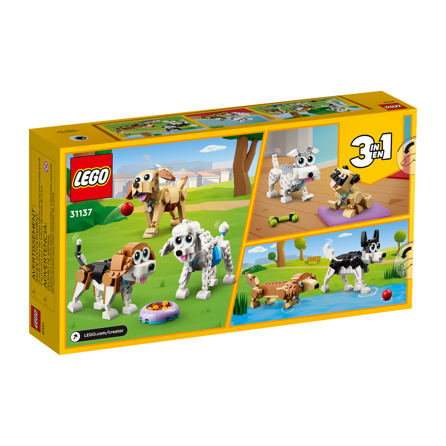 LEGO Creator 3-en-1 - 31137 - Adorables chiens