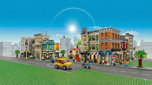 Scène de rue avec bâtiments LEGO modulaires – catégorie Univers LEGO